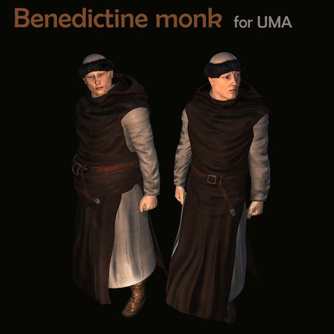 Benedictine Monk for Unity UMA 2.5 & Above