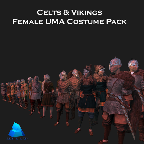 Celts & Vikings FEMALE Costume Pack for UNITY UMA