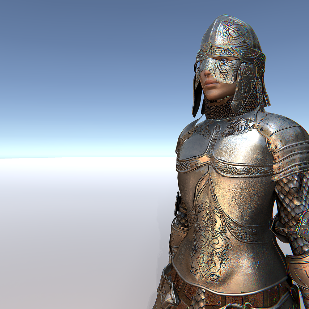 FEMALE KNIGHT CUSTOMISABLE MODULAR Character for UMA