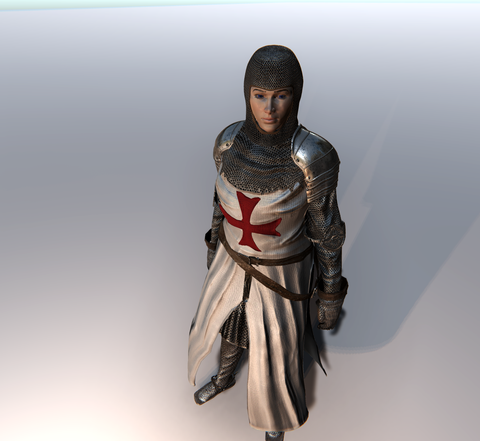 Female Crusader for Unity UMA 2.5