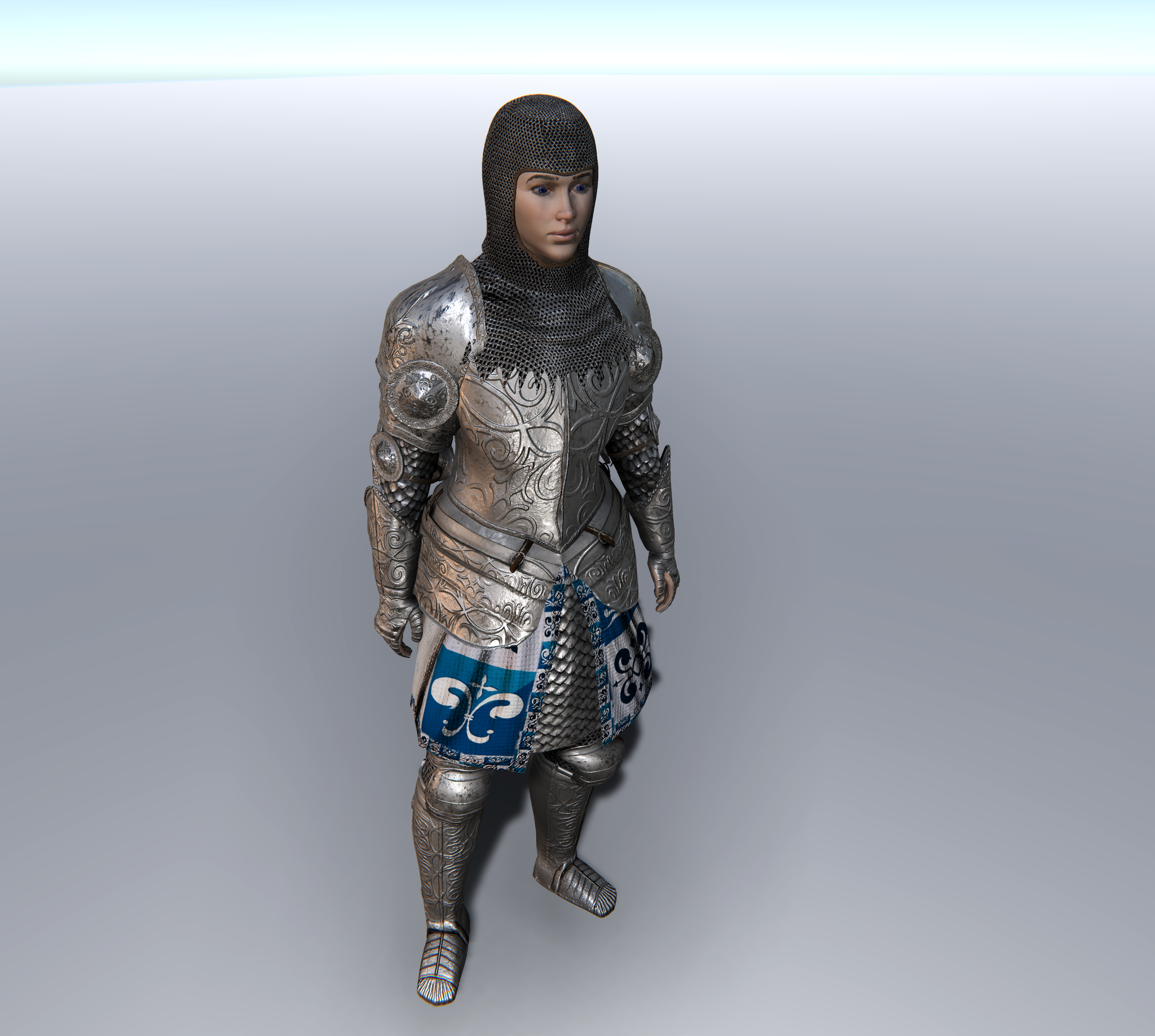 FEMALE KNIGHT CUSTOMISABLE MODULAR Character for UMA