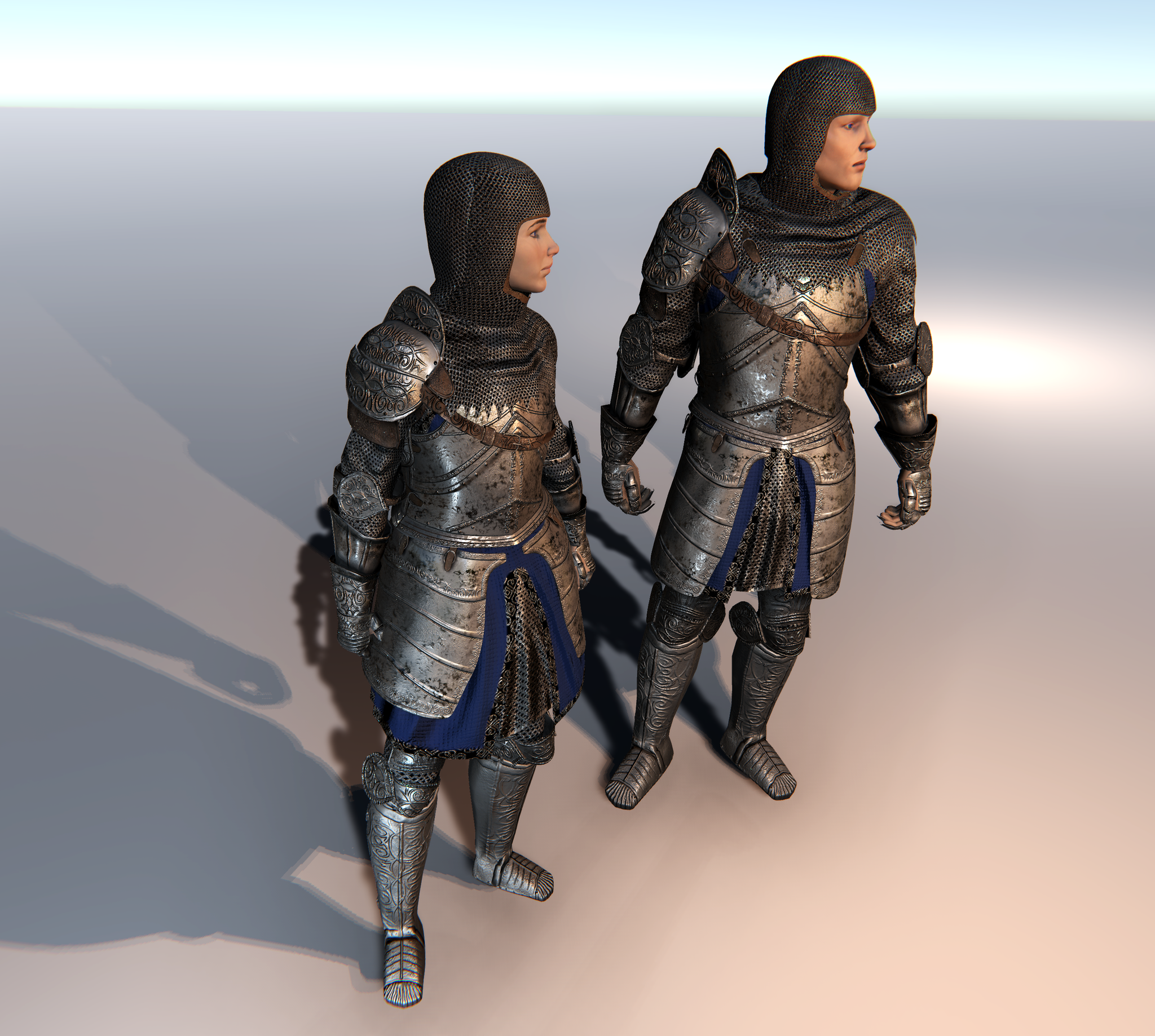 FEMALE KNIGHT CUSTOMISABLE MODULAR Character for UMA
