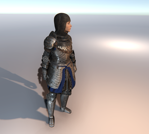 Female Knight C for Unity UMA 2.5 and above