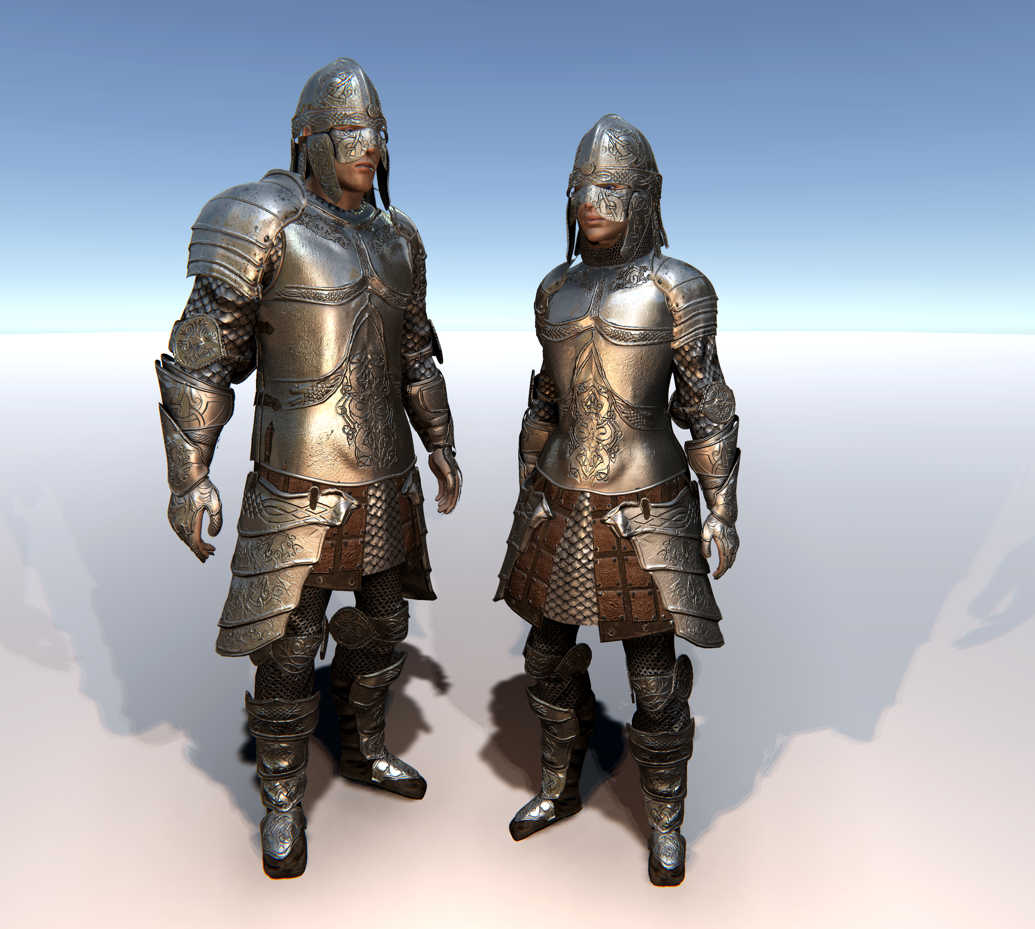 FEMALE KNIGHT CUSTOMISABLE MODULAR Character for UMA