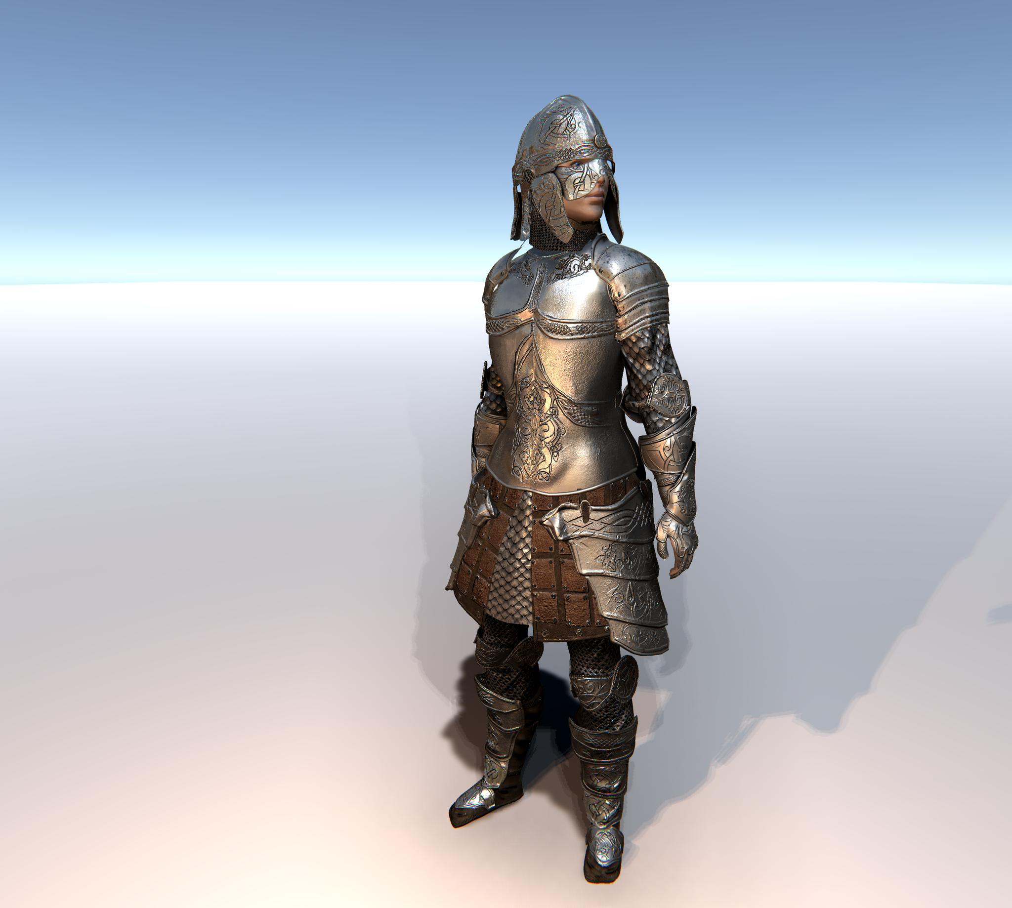 FEMALE KNIGHT CUSTOMISABLE MODULAR Character for UMA