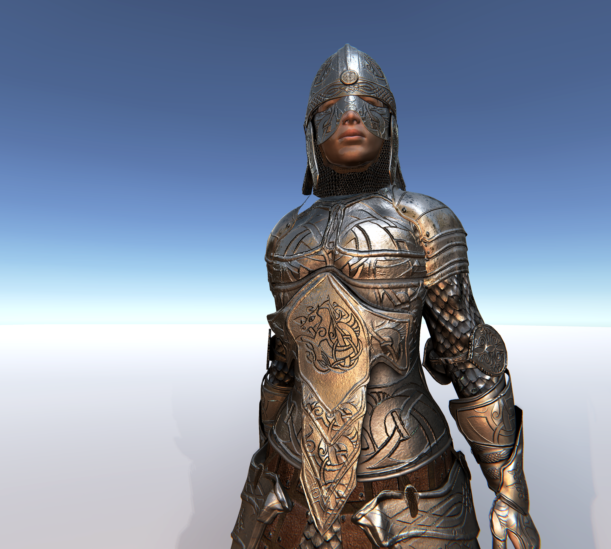 FEMALE KNIGHT CUSTOMISABLE MODULAR Character for UMA