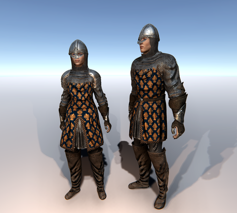 Male & Female Knight E for Unity UMA 2.5 and above