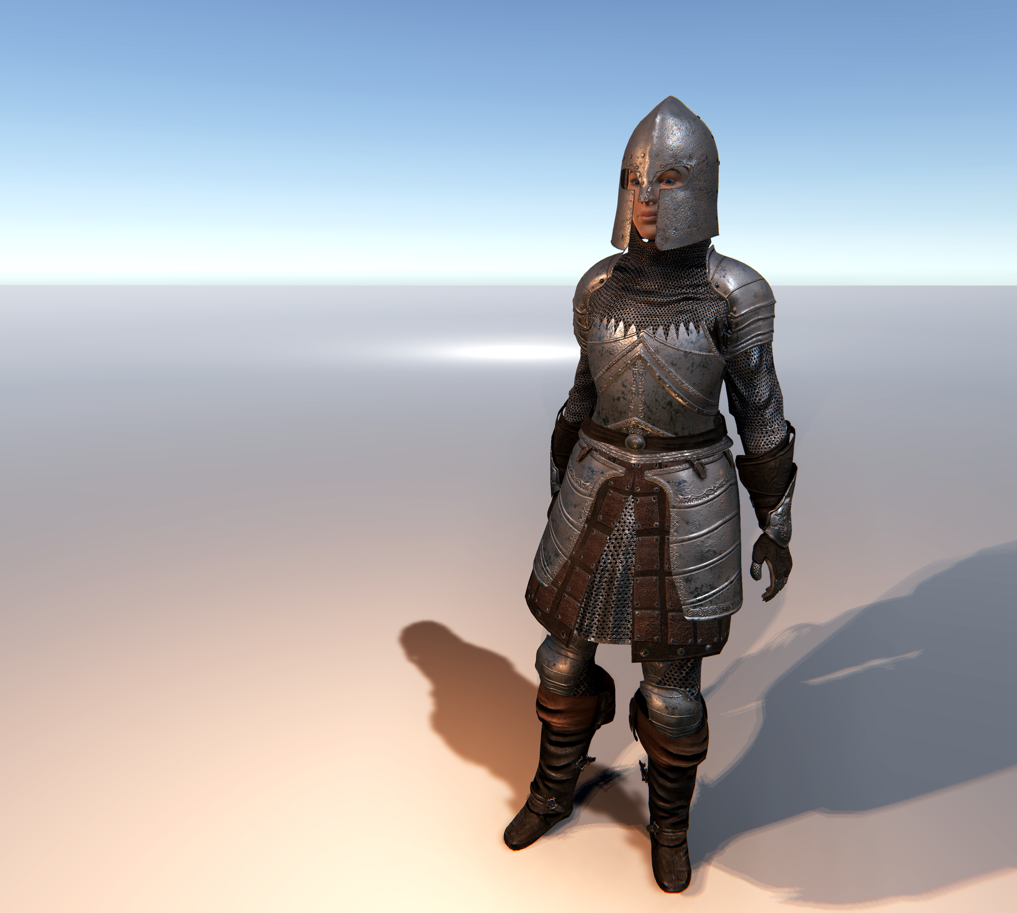 FEMALE KNIGHT CUSTOMISABLE MODULAR Character for UMA