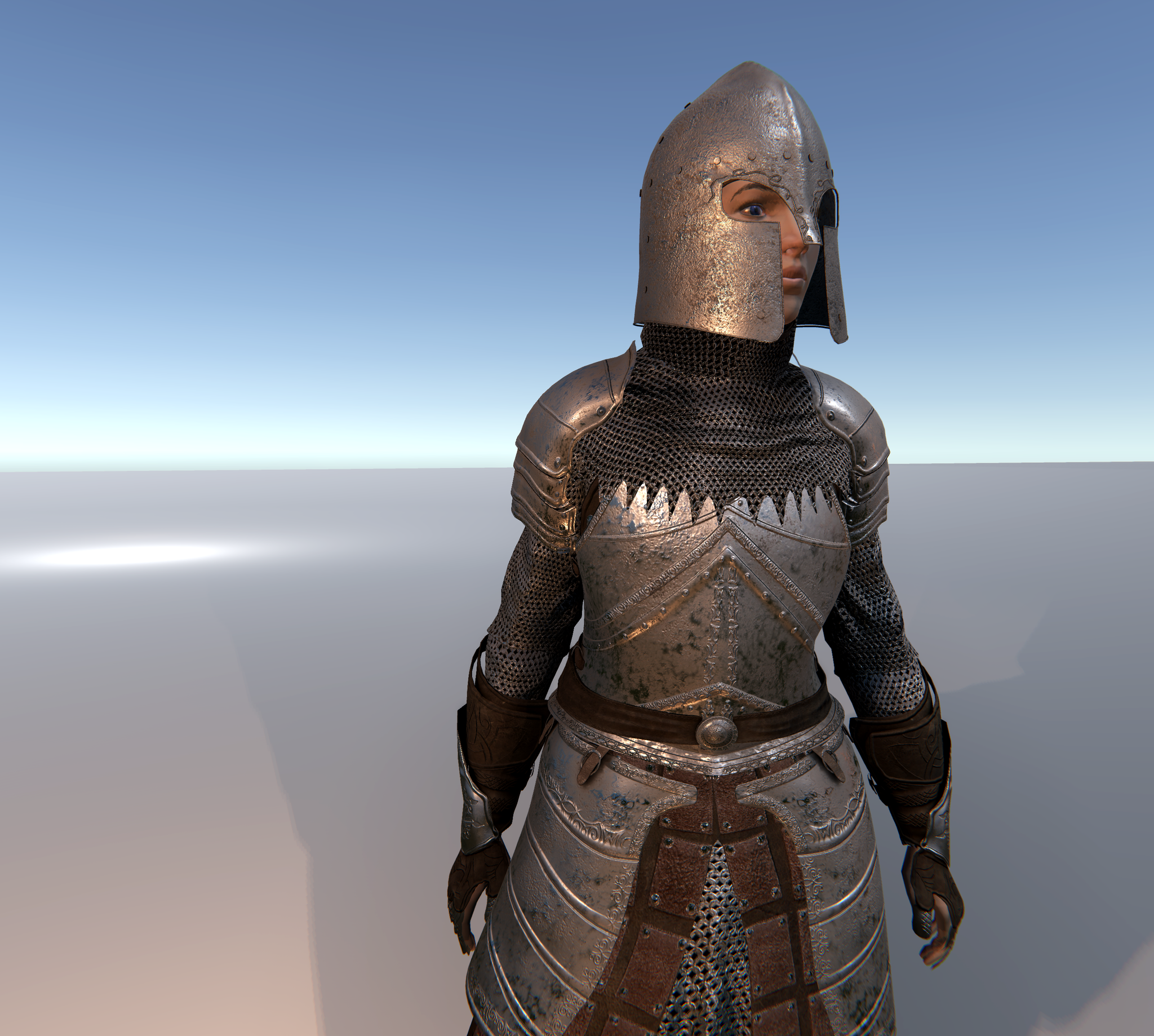 FEMALE KNIGHT CUSTOMISABLE MODULAR Character for UMA
