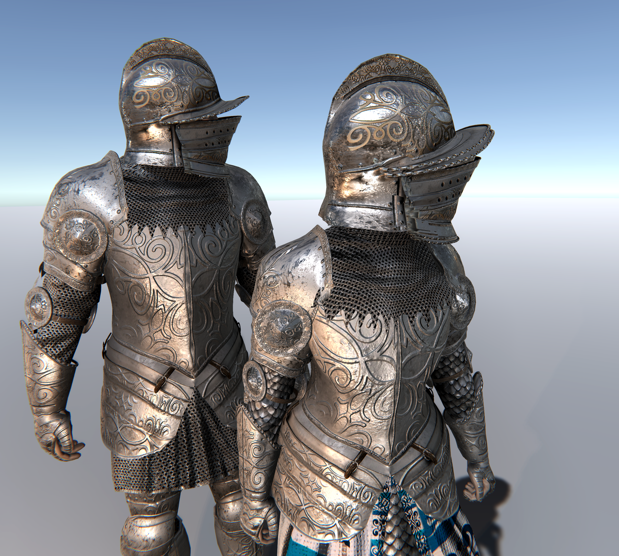 Male & Female Knight A for Unity UMA 2.5 and above