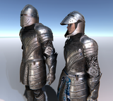 Male & Female Knight B for Unity UMA 2.5 and above