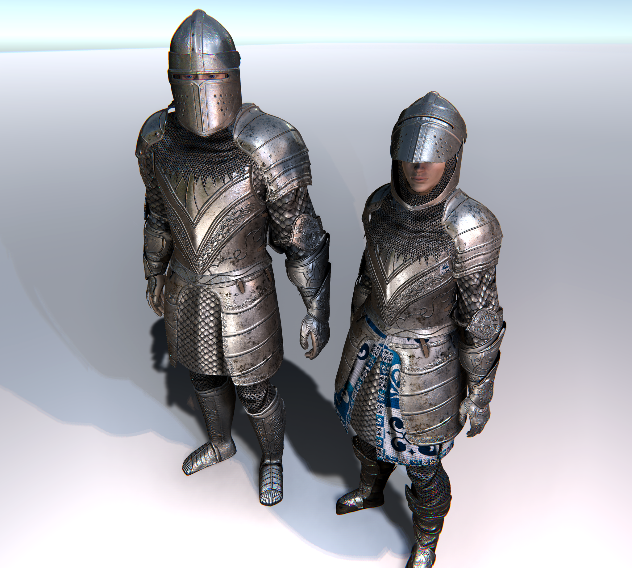 Male & Female Knight B for Unity UMA 2.5 and above