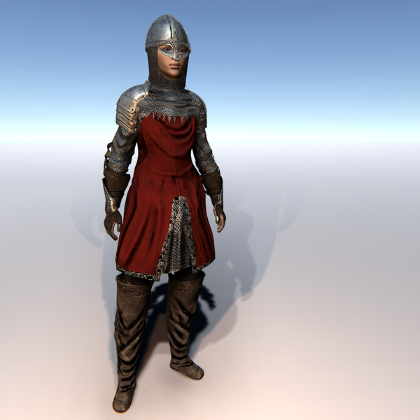 Female Knight E for Unity UMA 2.5 and above