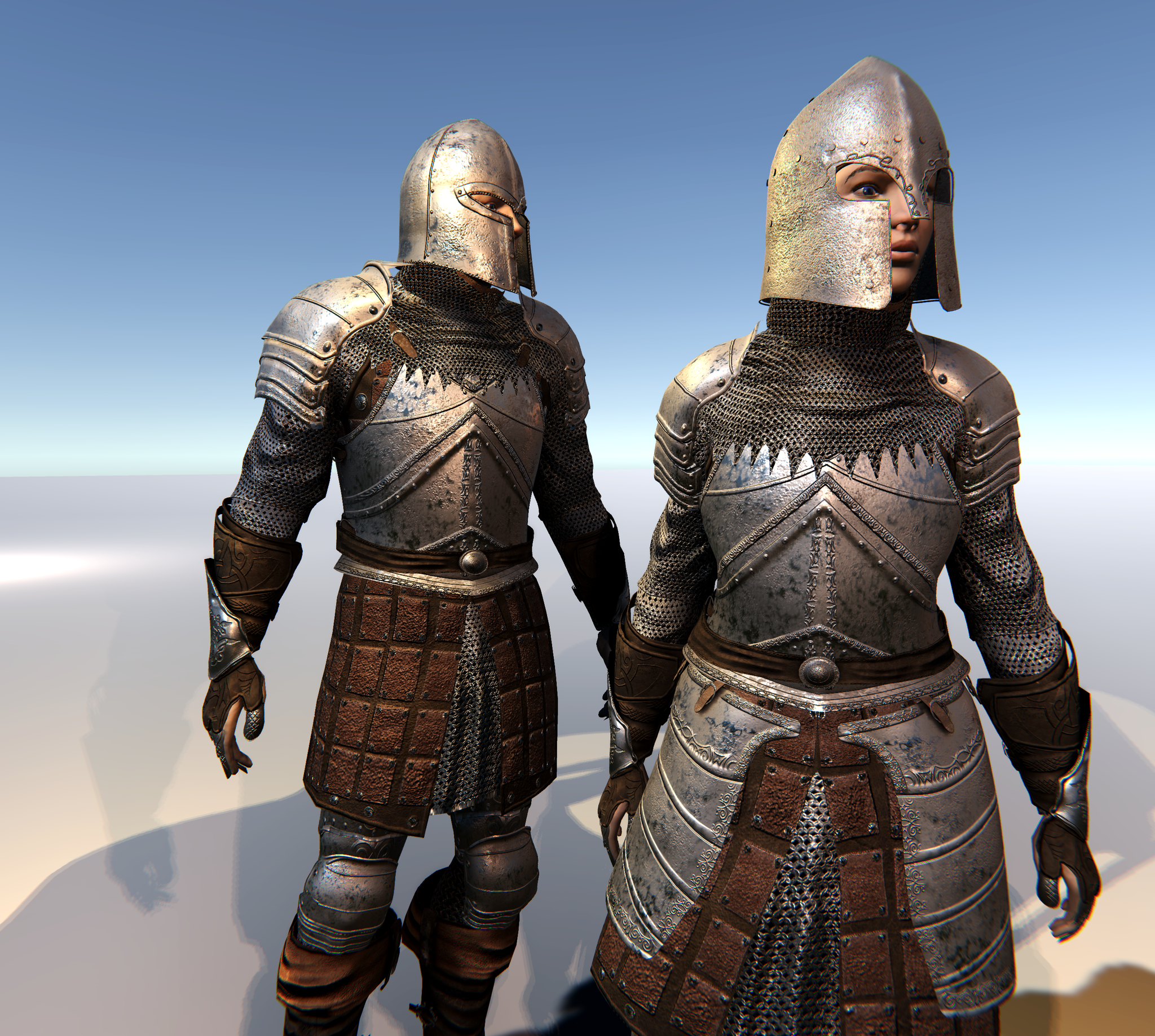Male & Female Knight F for Unity UMA 2.5 and above