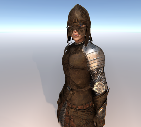 Female Leather Warrior for Unity UMA 2.5 and above