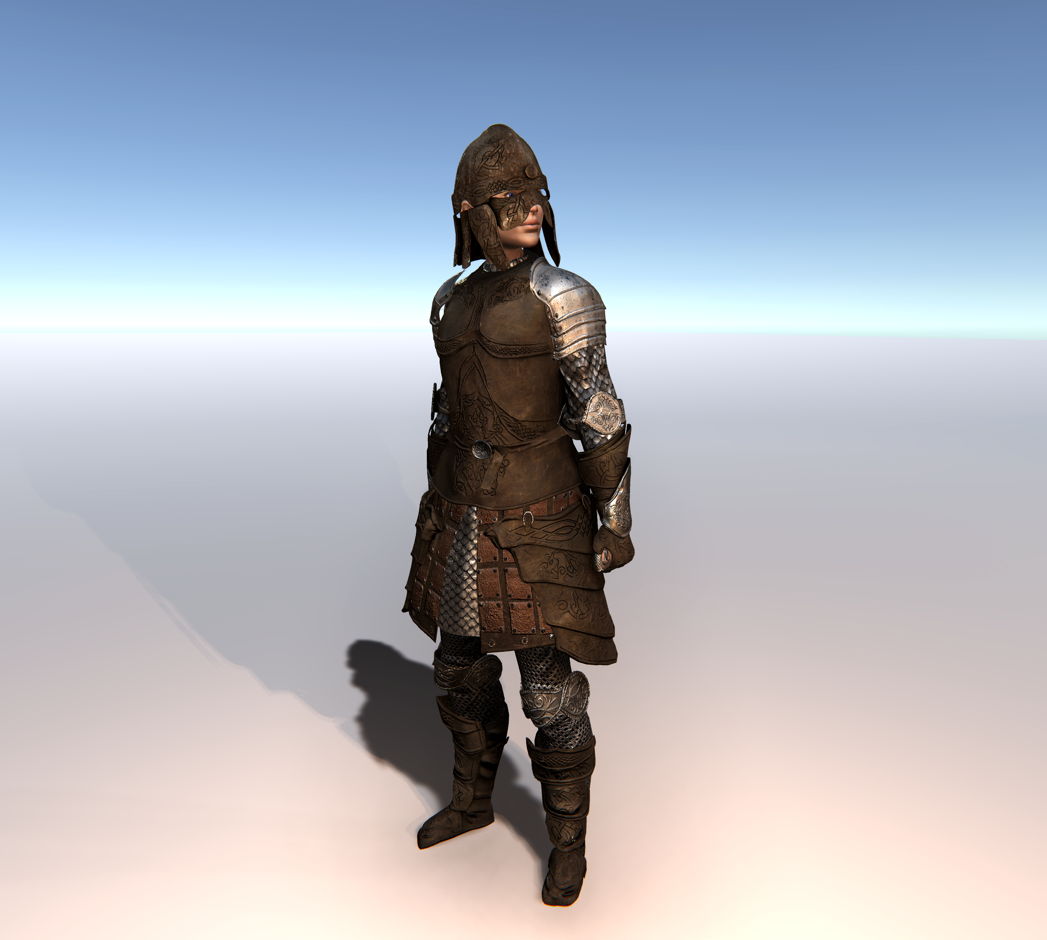 Female Leather Warrior for Unity UMA 2.5 and above